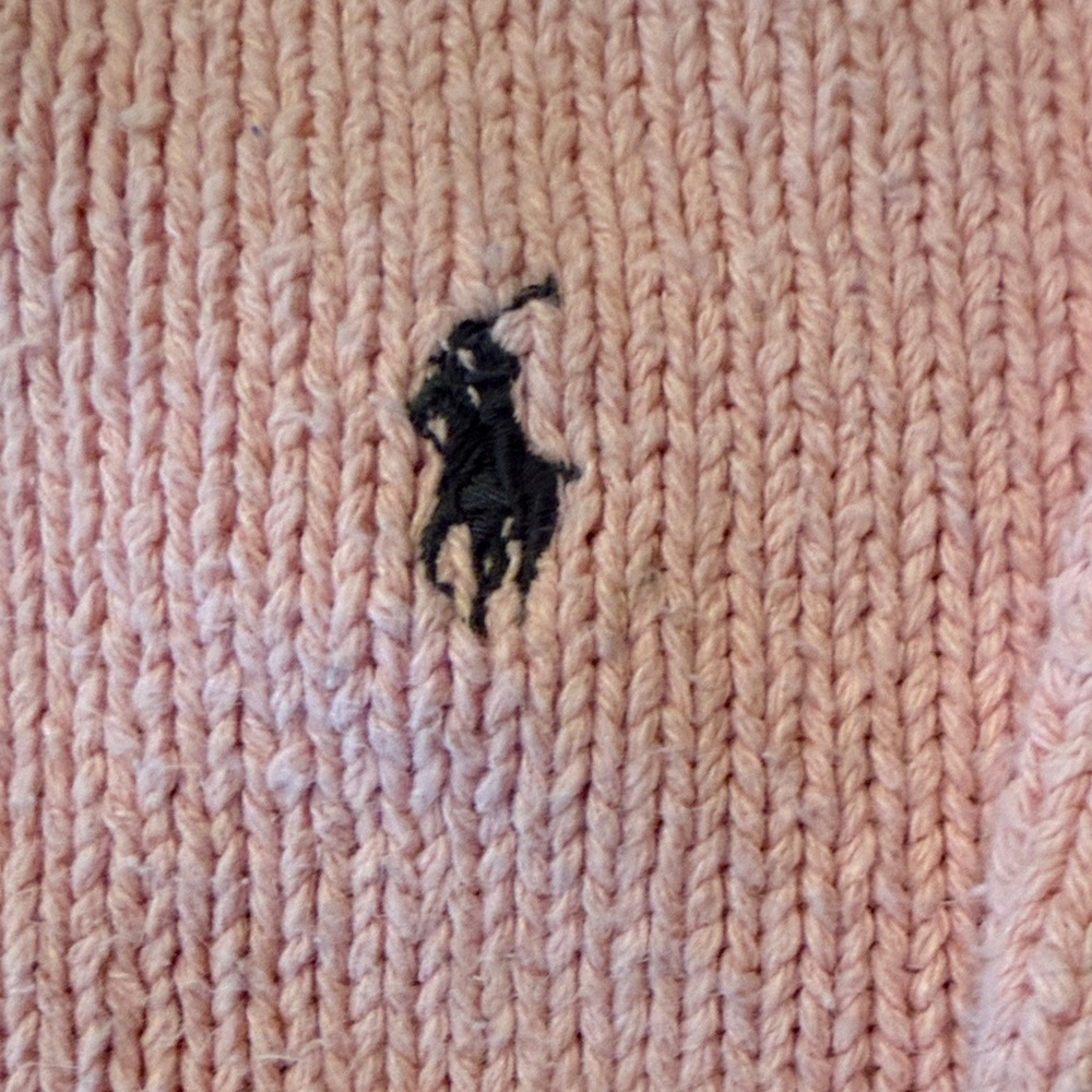 Polo by Ralph Lauren Mens Pink cotton Crew Neck Sweater, pony - Picture 2 of 10